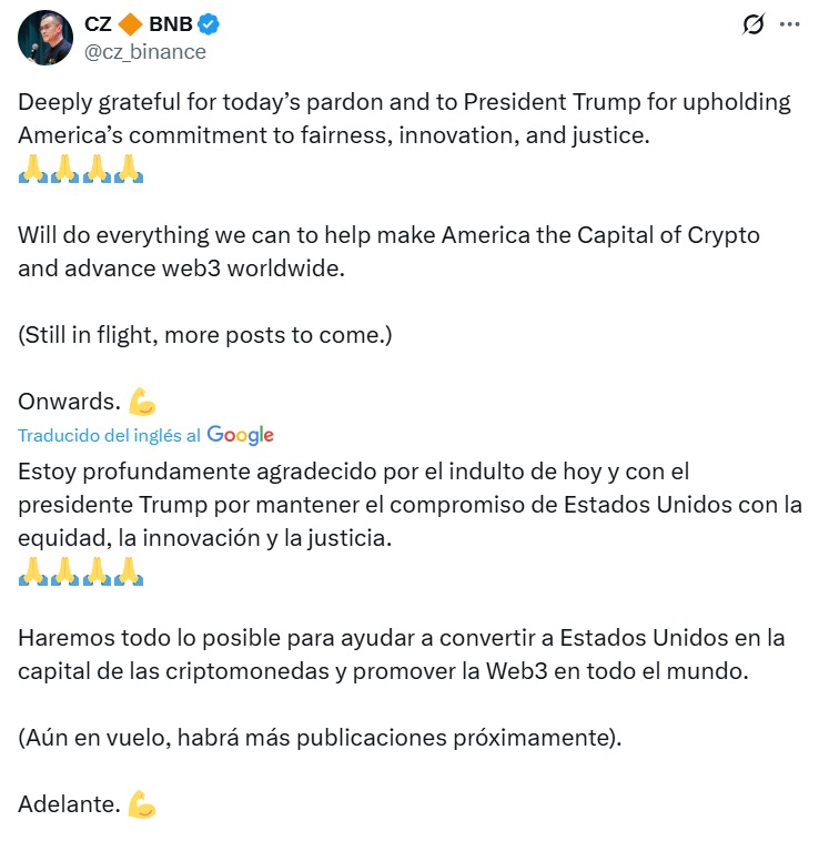 ¡El indulto a CZ de Binance desata una batalla de opiniones que no te esperas!