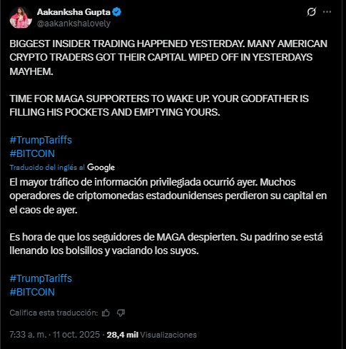 ¡La comunidad enloquece! ¿Trump filtró algo que hizo caer a bitcoin o todo fue pura suerte?
