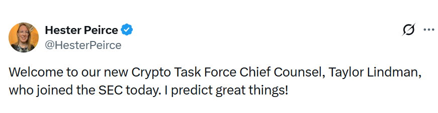 ¡Taylor Lindman abandona Chainlink Labs y se une a la fuerza secreta de la SEC contra las criptos!