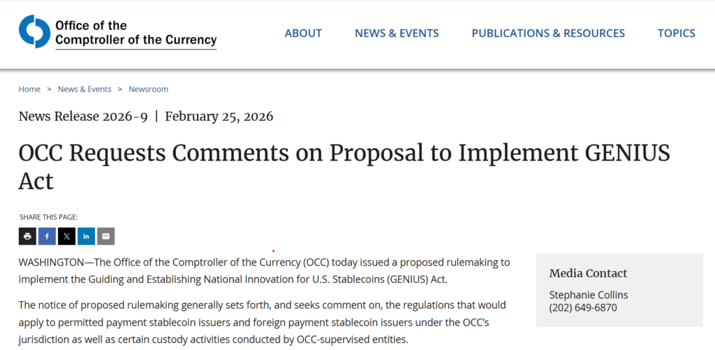 ¿Por fin la solución al misterio del rendimiento de las stablecoins? La propuesta de la OCC que lo revolucionará todo y prepara el terreno para CLARITY