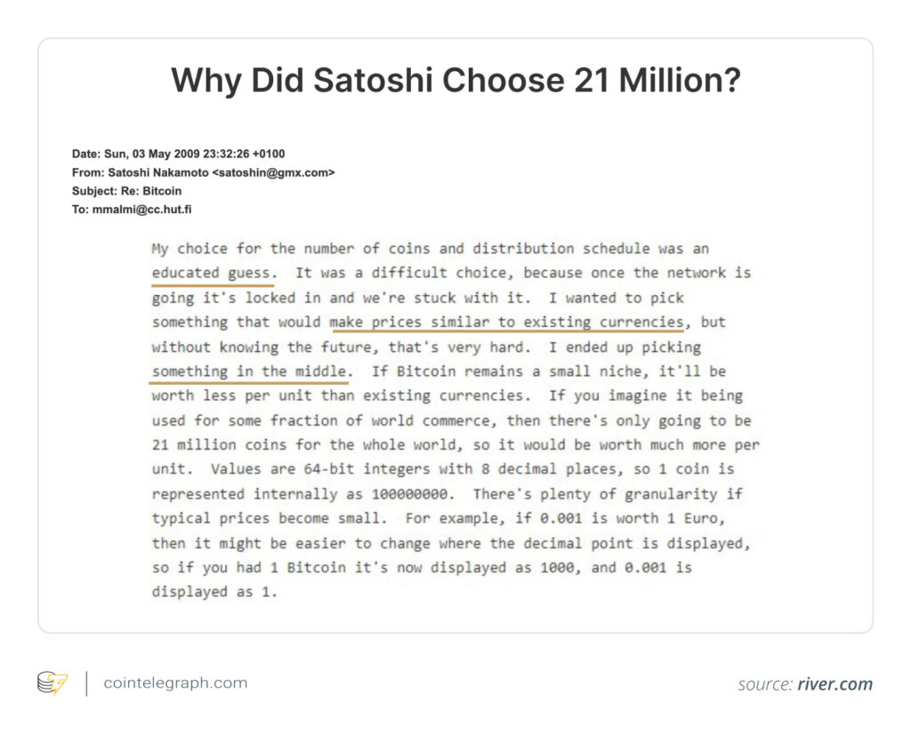 ¿Por qué Satoshi eligió 21 millones?