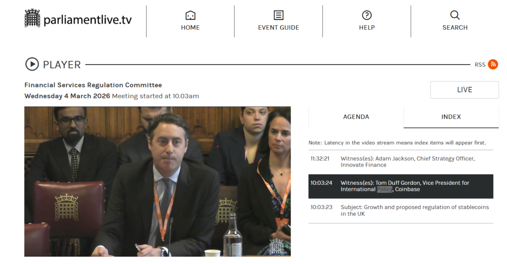 ¡Lores del Reino Unido ponen contra las cuerdas a ejecutivo de Coinbase por stablecoins y KYC!