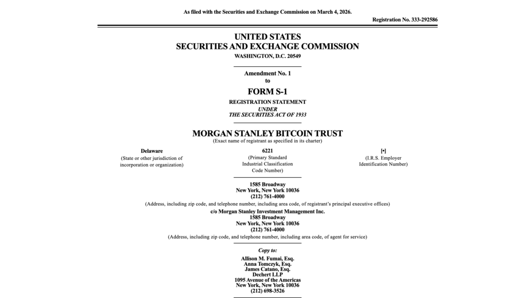 Morgan Stanley, ETF de Bitcoin, ETF