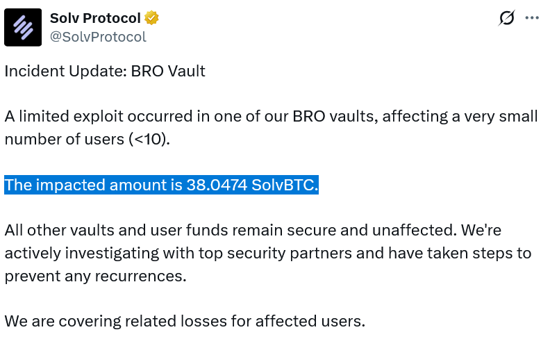 ¡Alerta en Solv Protocol! Exploit de 2,7 millones pero ellos responden con un 10% de recompensa que no querrás perderte