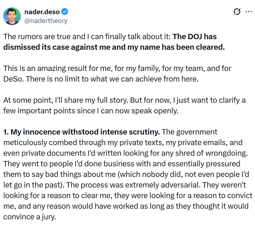 ¡La SEC le soltó la mano a Nader Al-Naji y su BitClout, adiós al drama!