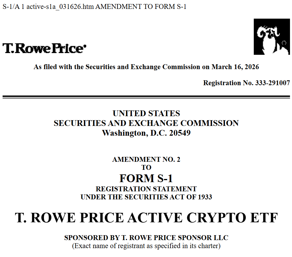 ¡T. Rowe Price le mete turbo a su S-1 para lanzar un ETF de criptomonedas que nadie se quiere perder!