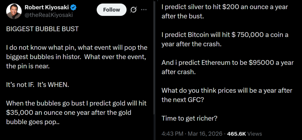 ¡Robert Kiyosaki suelta la bomba: Bitcoin podría explotar hasta los 750.000 dólares! 🚀💰