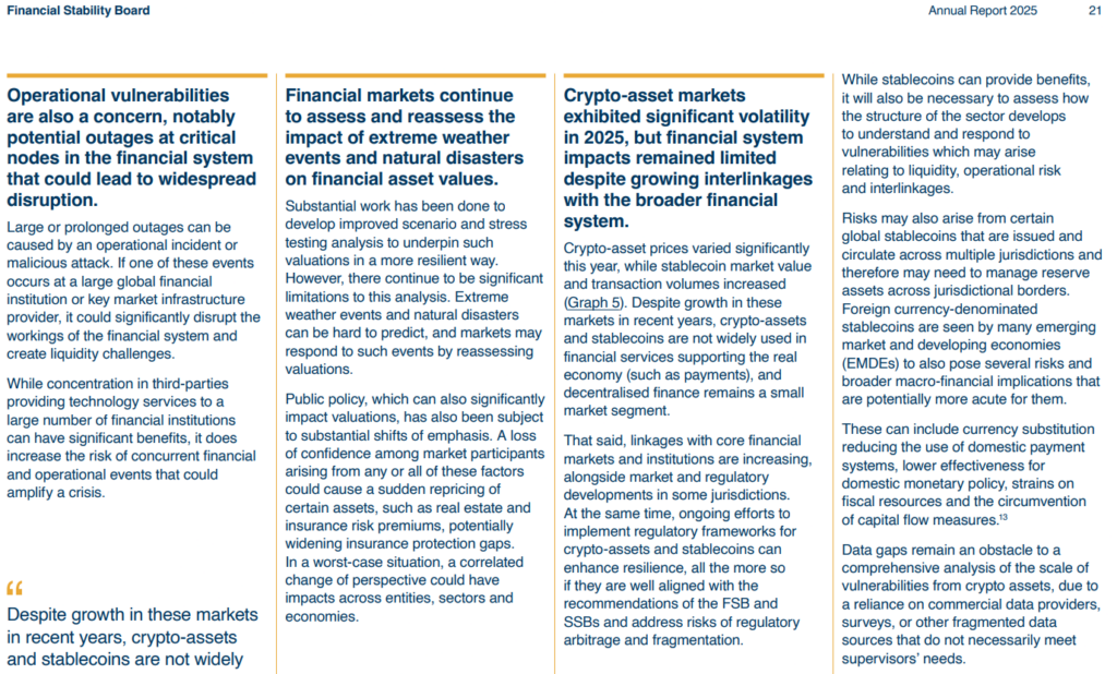 ¡Alerta! El FSB advierte que las stablecoins en dólares podrían sacudir los mercados emergentes ¡No digas que no te lo advertimos!