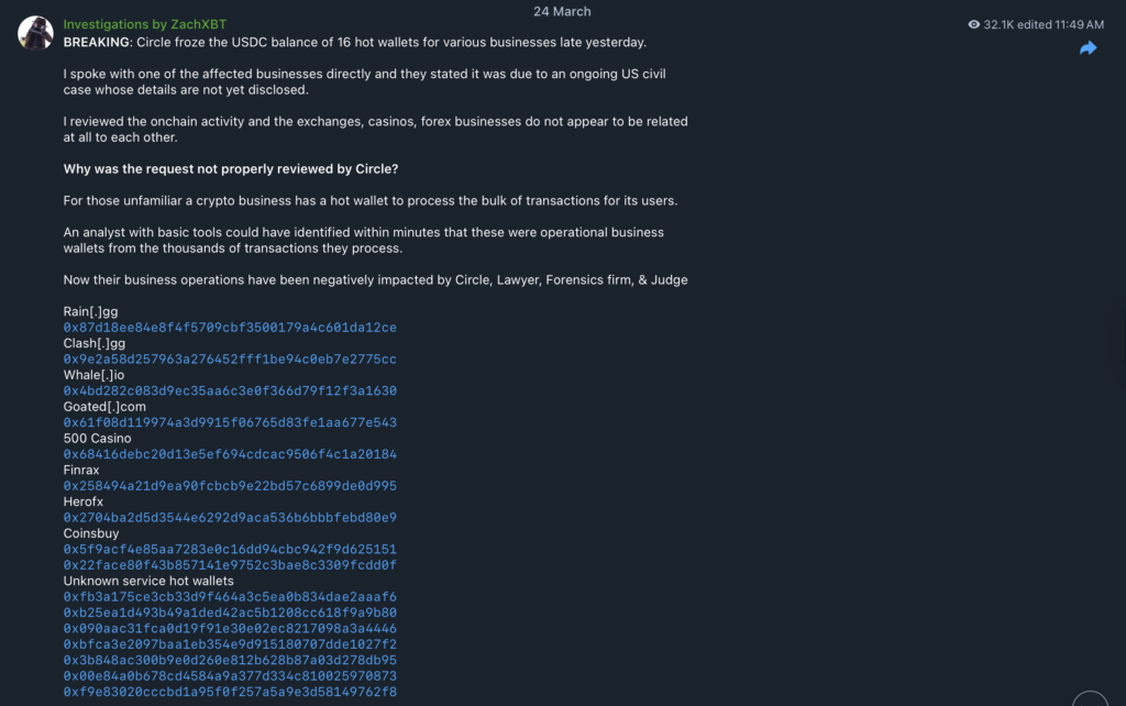 Descentralización, Circle, Stablecoin