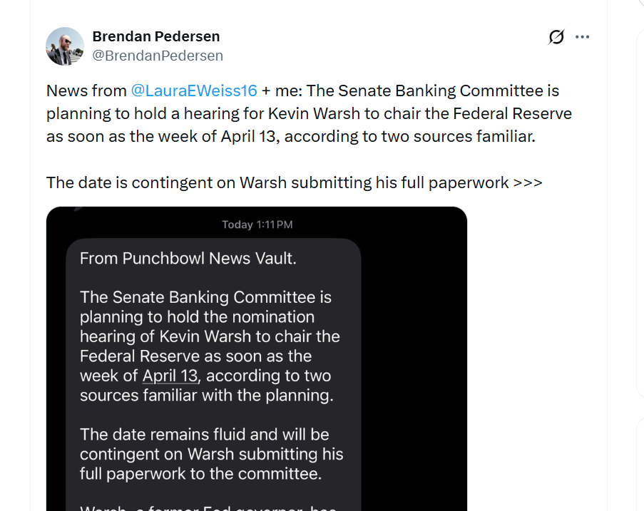 ¡Atento! Warsh podría sorprender a la Reserva Federal en la semana del 13 de abril: ¿Qué planea en su comparecencia?