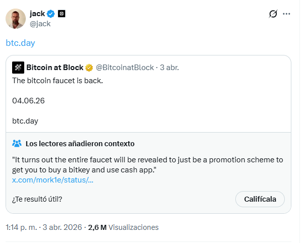 Jack Dorsey tira la casa por la ventana y regala 1 millón en BTC, ¡pero ojo que hay truco!