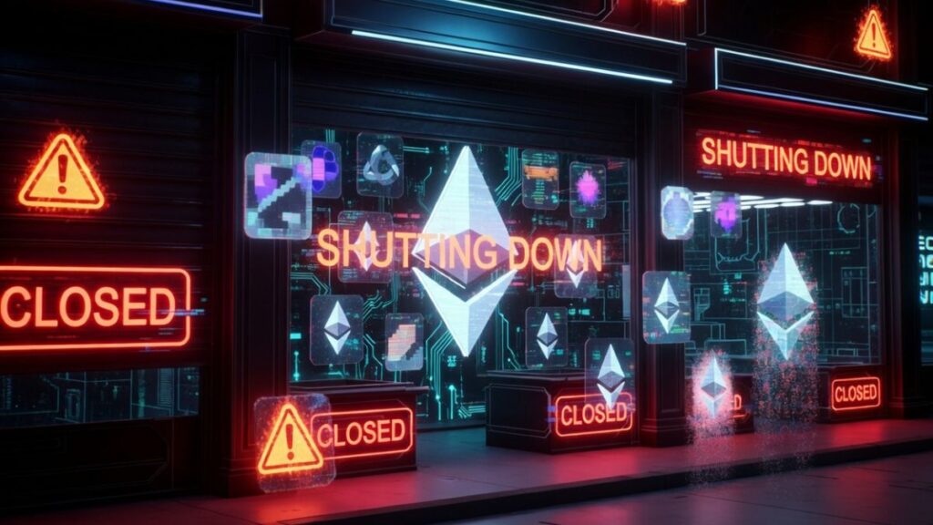 ¡Adiós NFTs! Plataforma de Ethereum cierra y tus tesoros digitales se esfuman como por arte de magia