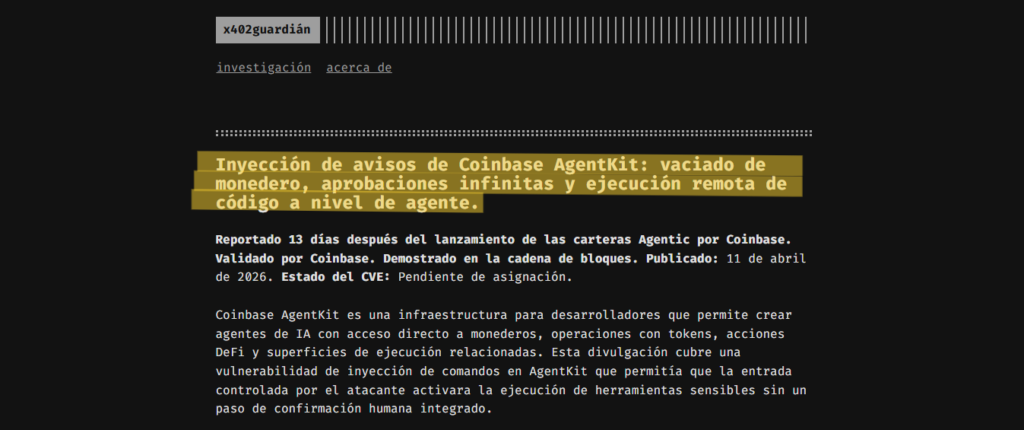 ¡Descubren el fallo secreto en los agentes de IA de Coinbase que vaciaba wallets sin que te enteraras!