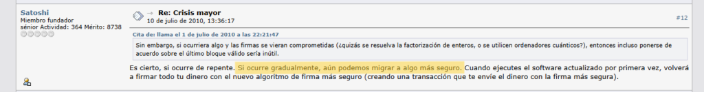 ¡Satoshi ya lo tenía todo planeado en 2010 para que Bitcoin escape a los hackers cuánticos!