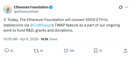 ¡Alerta criptográfica! Fundación Ethereum suelta 5.000 ETH este miércoles y la comunidad enloquece de furia