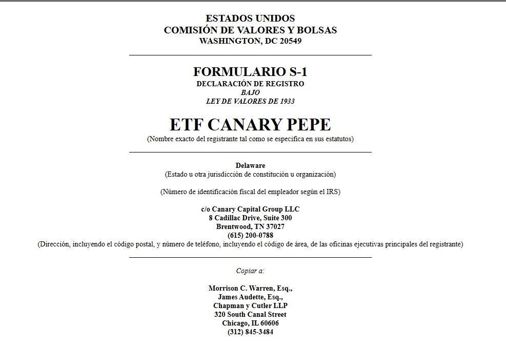 ¡Imagina que PEPE tiene su propio ETF! Canary Capital quiere hacerlo realidad y esto podría explotar el mercado