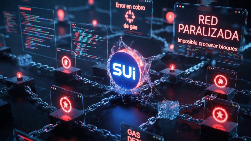 ¡Caos en Sui! Actualización fallida deja la red en pausa y el token se desploma más del 6%!