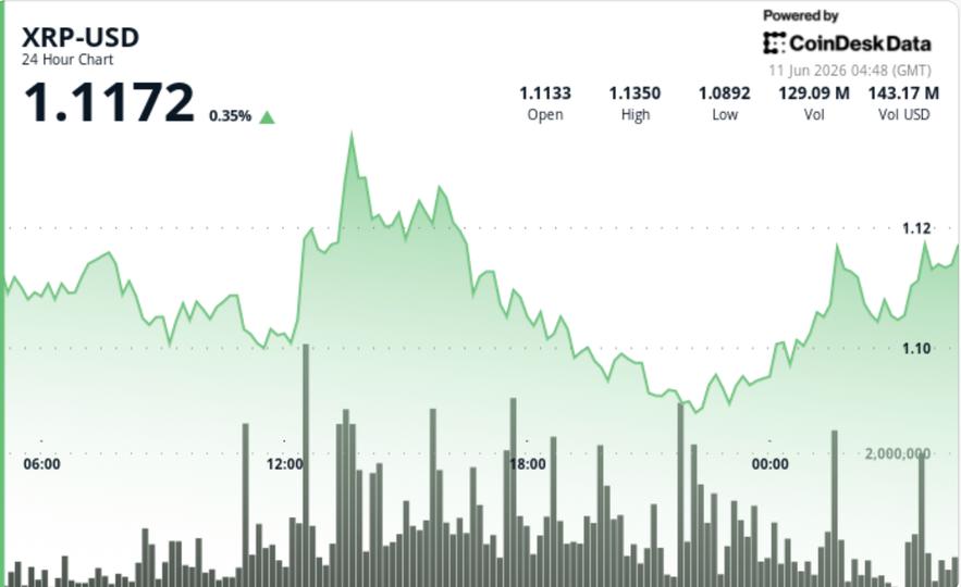 XRP se mantiene firme sobre $1.10 mientras los ETFs suben, pero los traders aún pisan el freno ¡No creerás por qué!